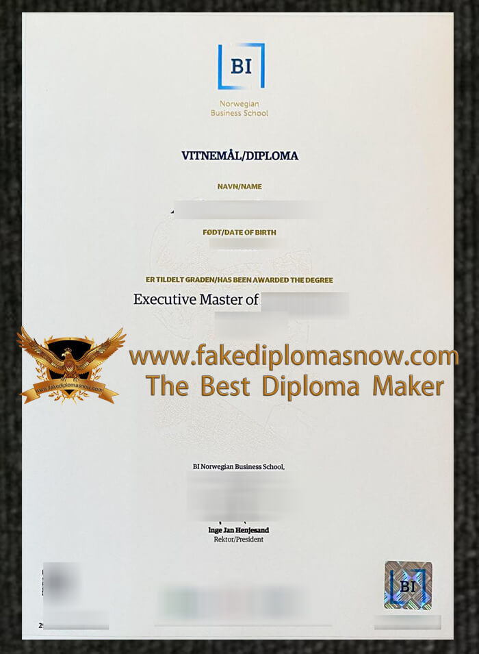 BI Norwegian Business School diploma BI Norwegian Business School diploma