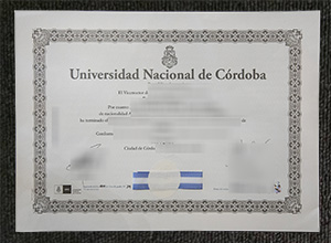 National University of Córdoba Diploma certificate