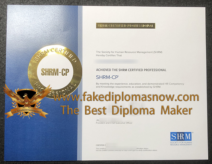 SHRM CP certificate