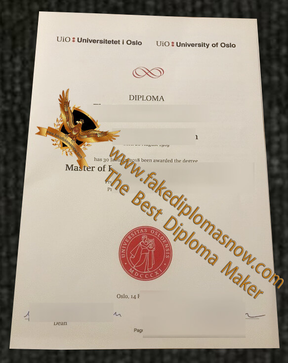University of Oslo diploma University of Oslo diploma