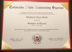 Colorado State University–Global Campus diploma sample