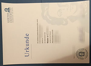 Goethe University Frankfurt Master Urkunde