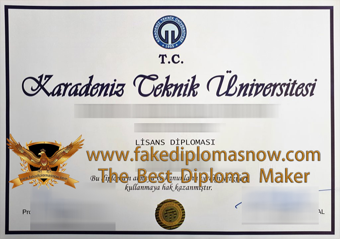 Karadeniz Teknik Üniversitesi diploma