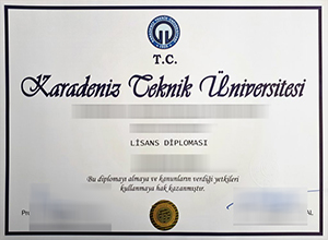 Karadeniz Teknik Üniversitesi diploma
