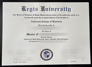 Regis University diploma certificate