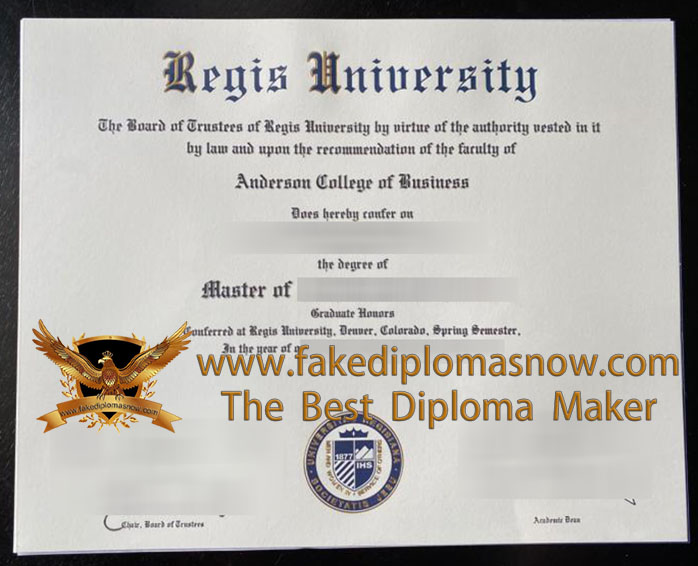Regis University diploma Regis University diploma