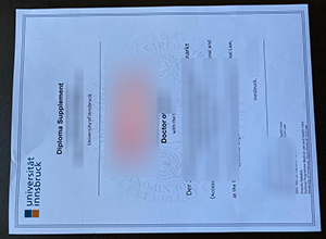 Universität Innsbruck Diploma Certificate