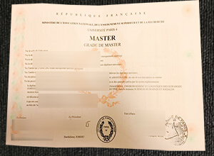 Université Paris 4 Master Diploma sample