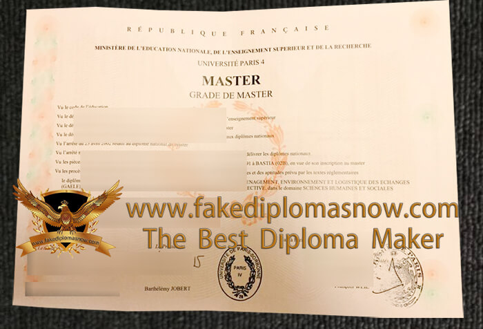 Université Paris 4 Master Diploma