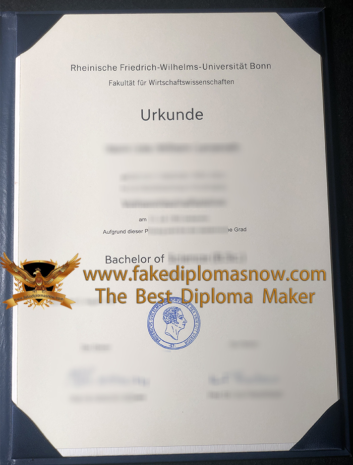 University of Bonn diploma, Rheinische Friedrich-Wilhelms-Universität Bonn Urkunde