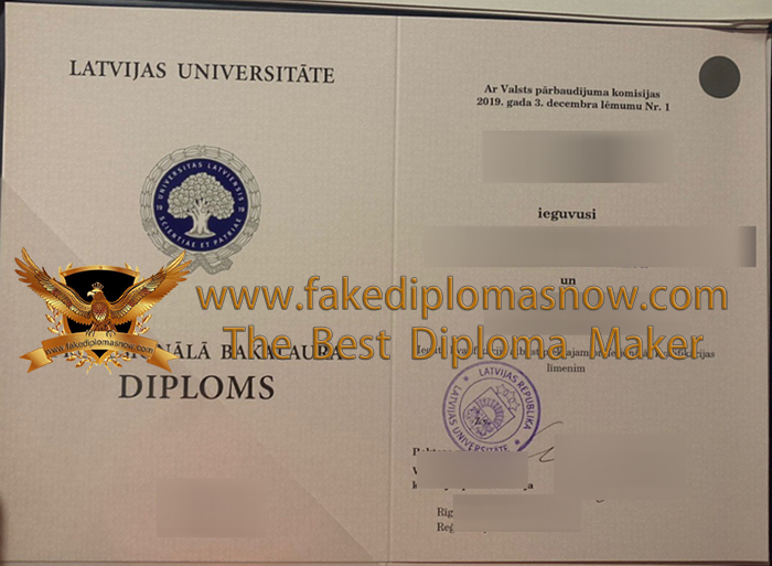 University of Latvia diploma