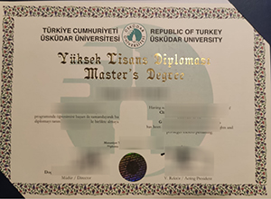 Üsküdar University diploma certificate
