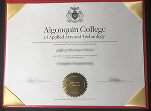 Algonquin College diploma sample