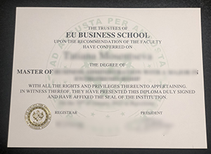 EU Business School diploma certificate