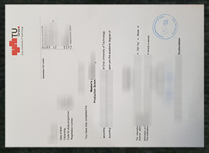 Graz University of Technology degree certificate