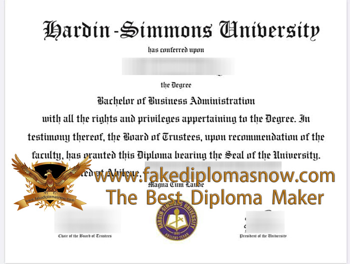 Hardin–Simmons University diploma
