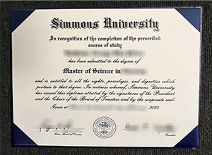 Simmons University Diploma