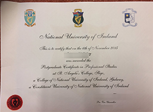 St. Angela's College, Sligo certificate certificate