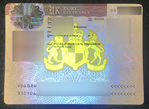 UK VISA sample