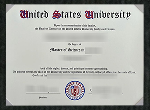 United States University diploma certificate