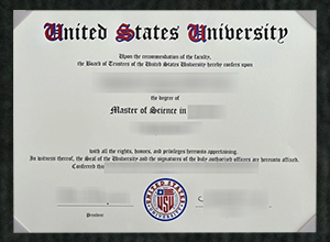United States University diploma certificate