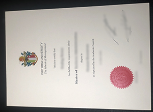 Victoria University School of Management diploma certificate