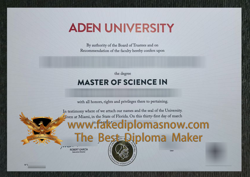 ADEN University diploma