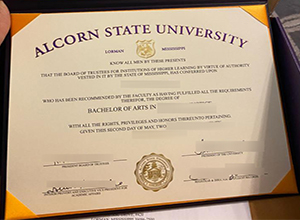 Alcorn State University diploma certificate