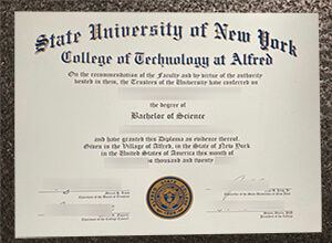 Alfred State College Degree Certificate