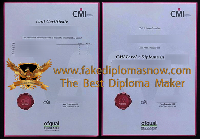 CMI Level 7 Diploma with transcript