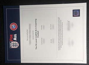 FA level 3 (UEFA B) certificate sample