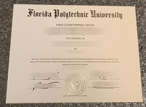 Florida Polytechnic University diploma certificate