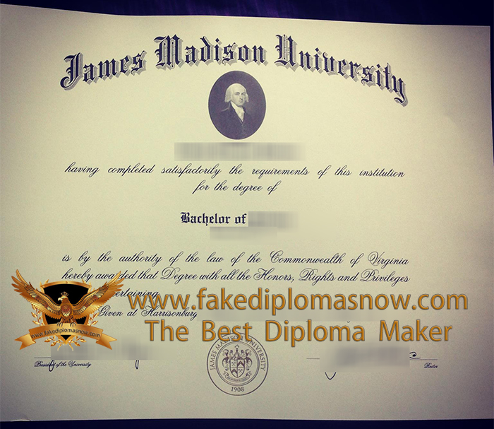 James Madison University diploma