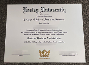 Lesley University diploma certificate