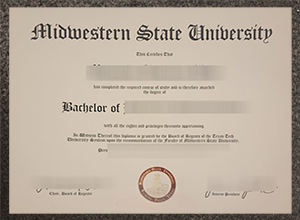Midwestern State University diploma