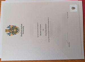 Sheffield Hallam University Degree certificate