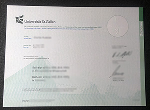 Universität St. Gallen degree certificate