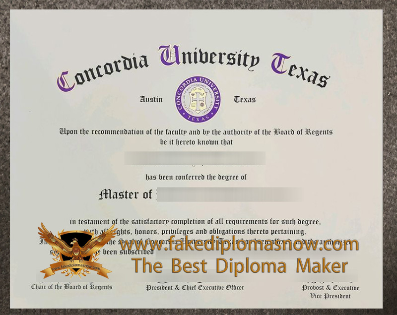 Concordia University Texas diploma Concordia University Texas diploma