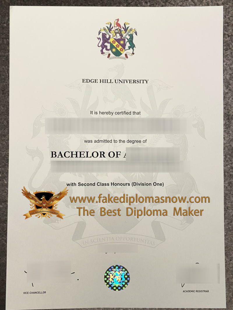 Edge Hill University diploma certificate