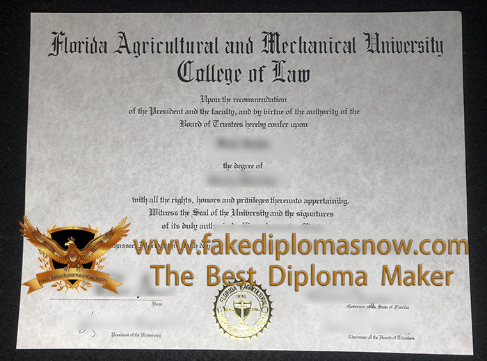 FAMU College of Law diploma