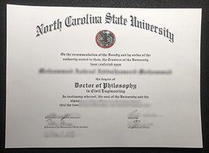 NCSU degree certificate