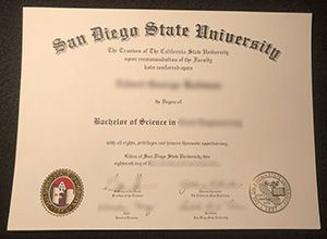 SDSU diploma certificate