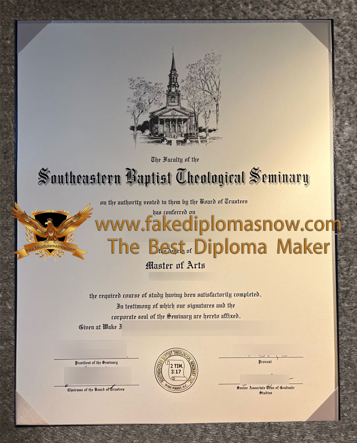 SEBTS diploma certificate
