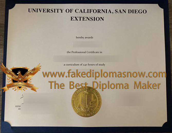 UCSD Extension certificate