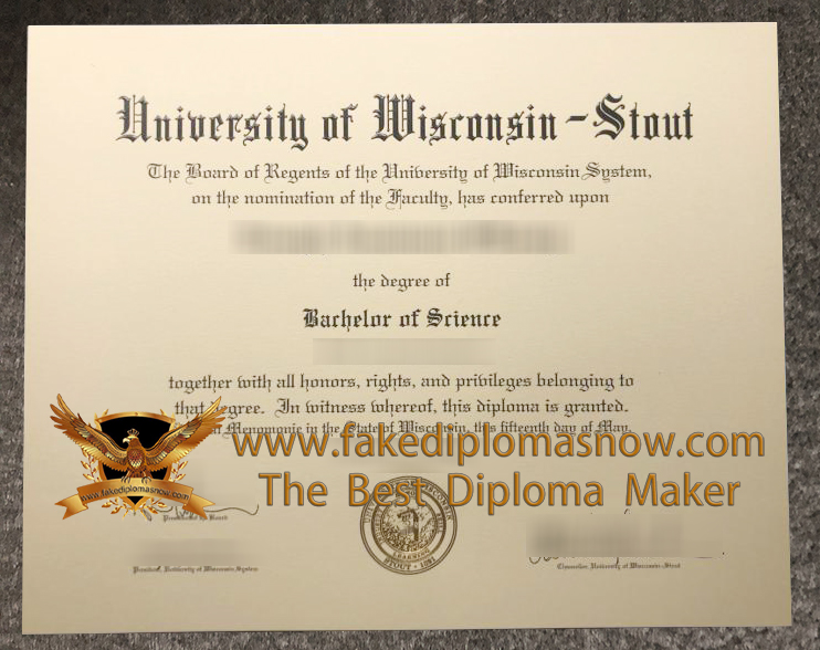 UW–Stout Diploma sample