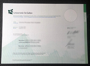 Universität St. Gallen diploma sample