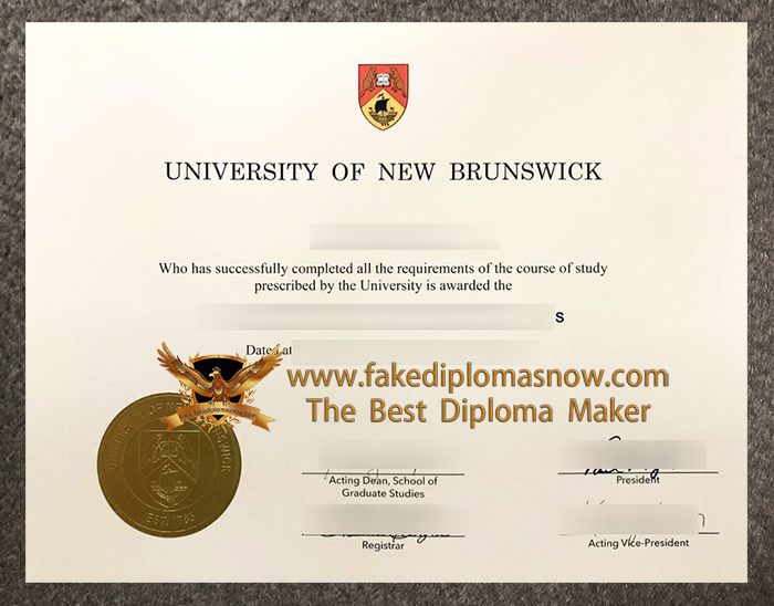 University of New Brunswick (UNB) diploma