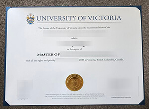 University of Victoria Master‘s degree certificate