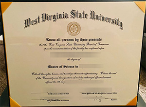 WVSU diploma sample, get a West Virginia State University degree