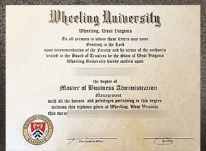 Wheeling University degree certificate